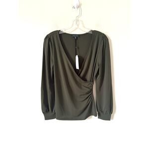 Universal Standard Drape Blouse Green Size 0-00 NEW